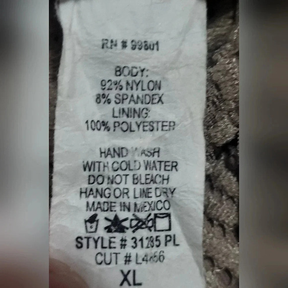 Brittany Black, Taupe Lace Top, XL, EUC - Picture 5 of 6